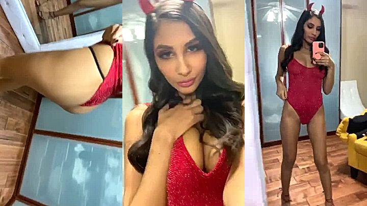 onlyfans american model Gianna Dior do mirror video shows her sexy curve
