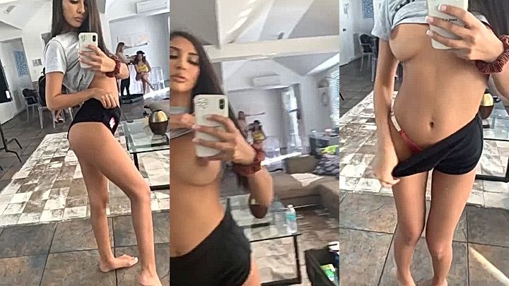 hot dirty big boobs and ass model Gianna Dior send a quick video before he gets here