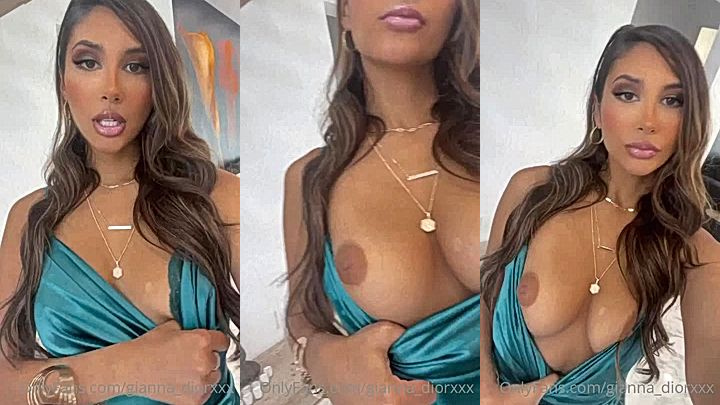 sexy american babe Gianna Dior fondles her natural tits