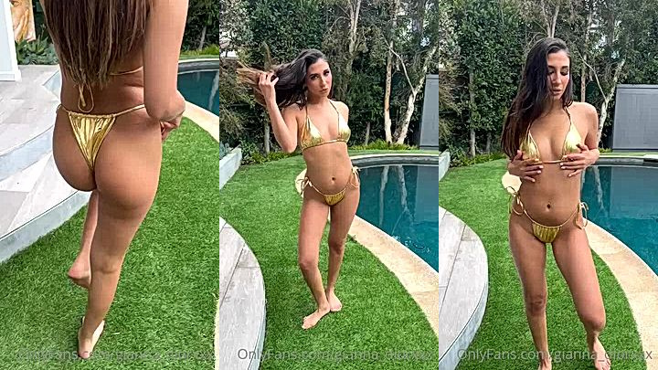 sexy hot model Gianna Dior soft boobs tease, turned into something intense
