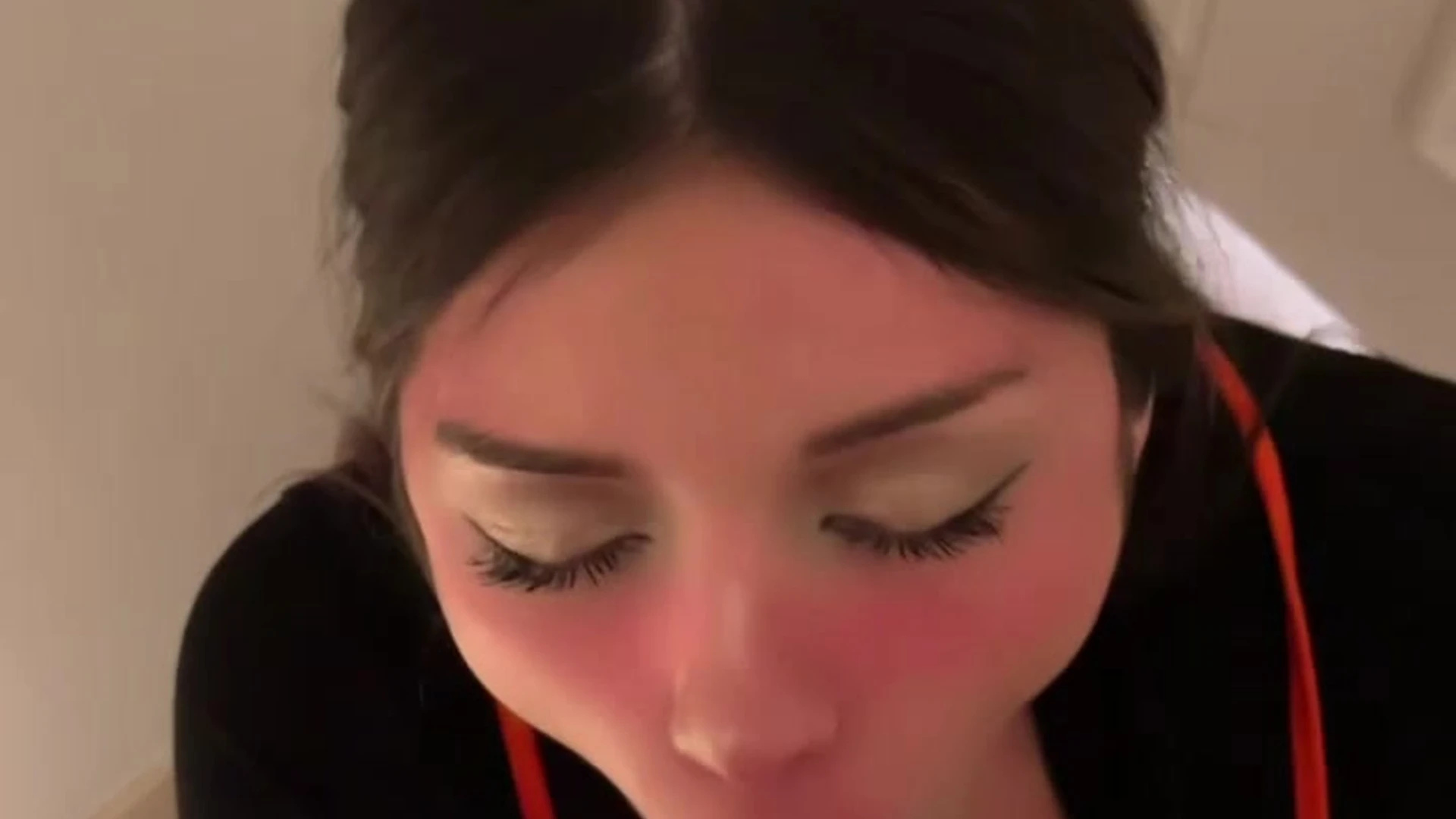 Katiana Kay’s soft hands, wet mouth, and eye contact, sexy model is the queen of deepthroat