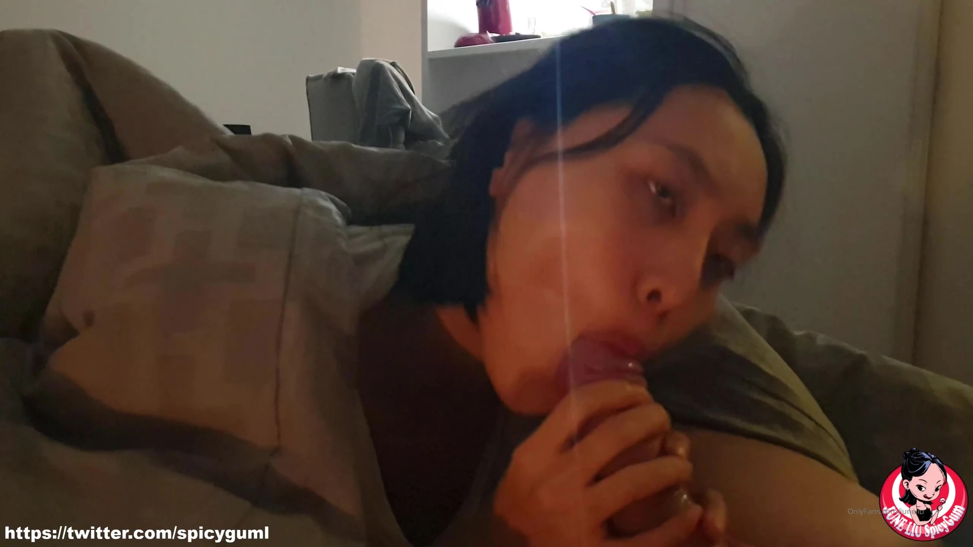 asian slut June Liu swallowed every inch of his massive cock, onlyfans leak