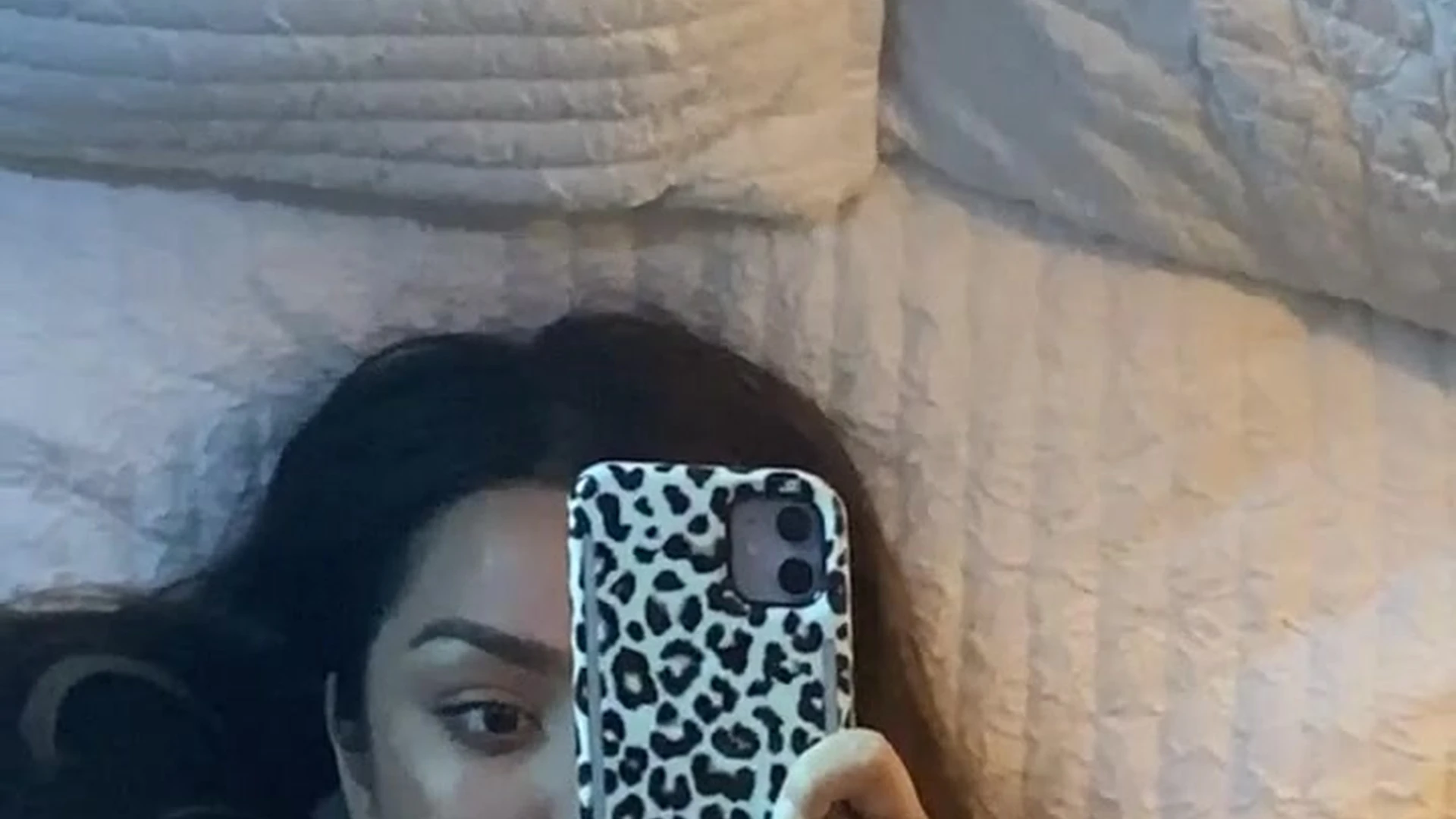naughty chick Katiana Kay takes a video of her big boobs in the mirror just for you