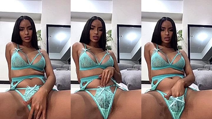 hot queen Angela Castellanosrub her wet pussy and show her perfect big boobs in lingerie