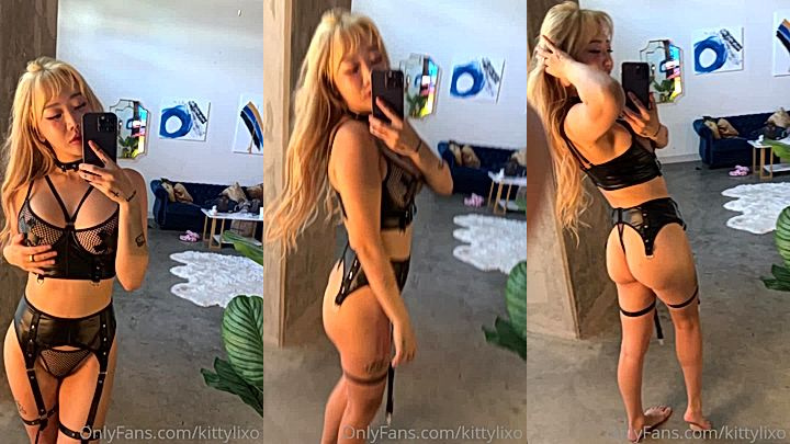 sexy bitch is showing off her amazing ass in her sexy lingerie
