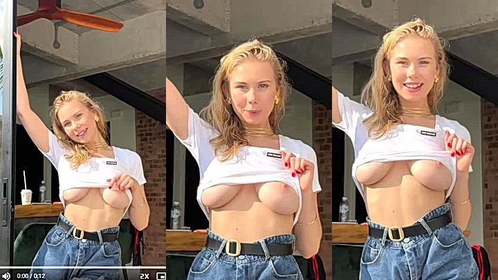 hot naughty model Nastya Xolod sent a quick private teasing video to her sneaky link and now it leaked