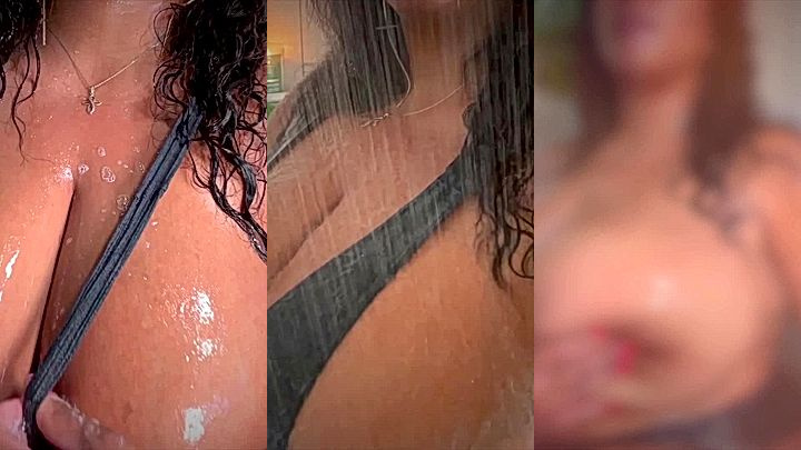 horny girl Temptress119 cream her big tits and wants your dick in between leaked onlyfans video