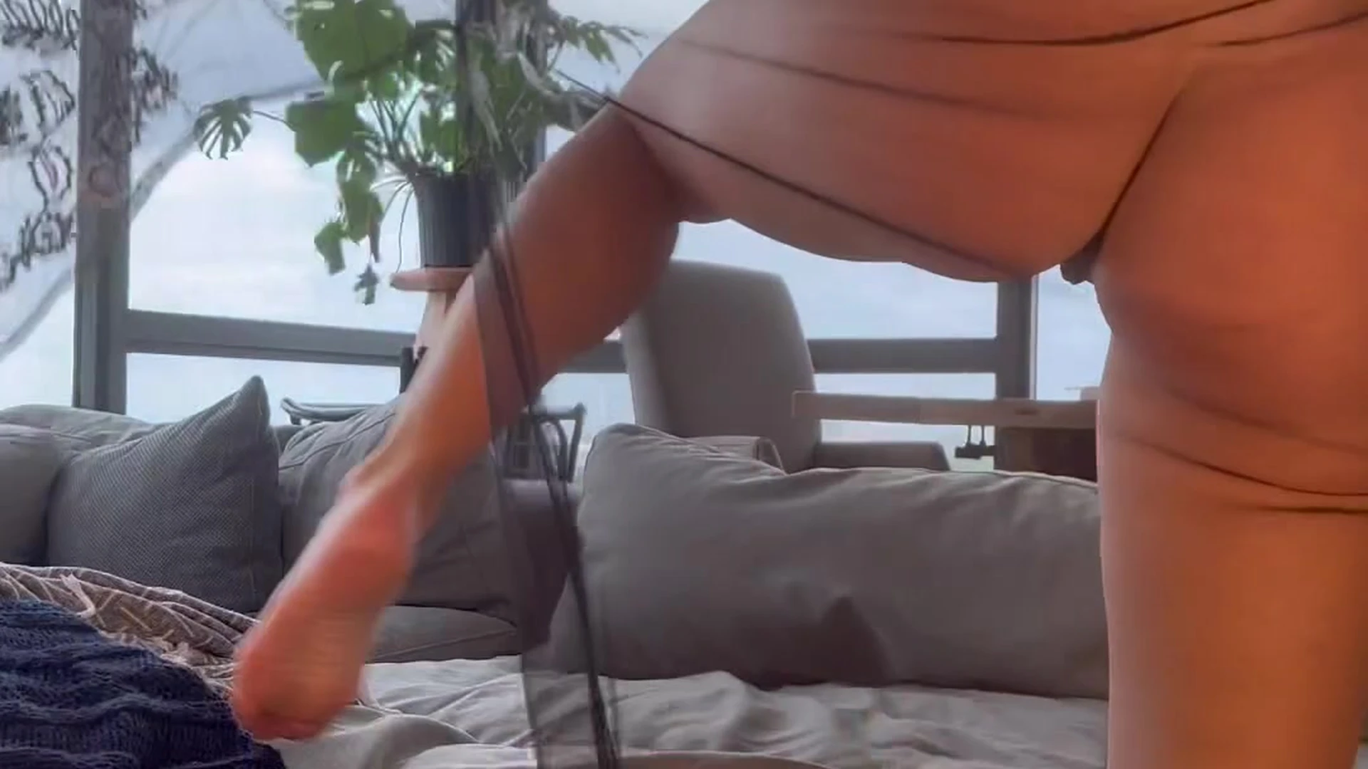 onlyfans sensation Aspen Rae’s stretching her pussy with a huge pink dildo