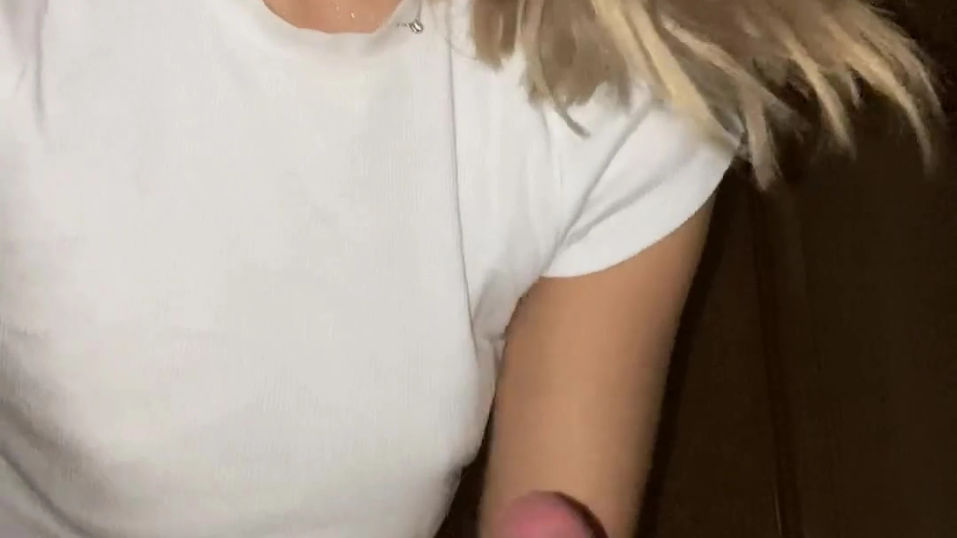 horny slut That1iggirl giving a late-night BJ until he cums all over my face