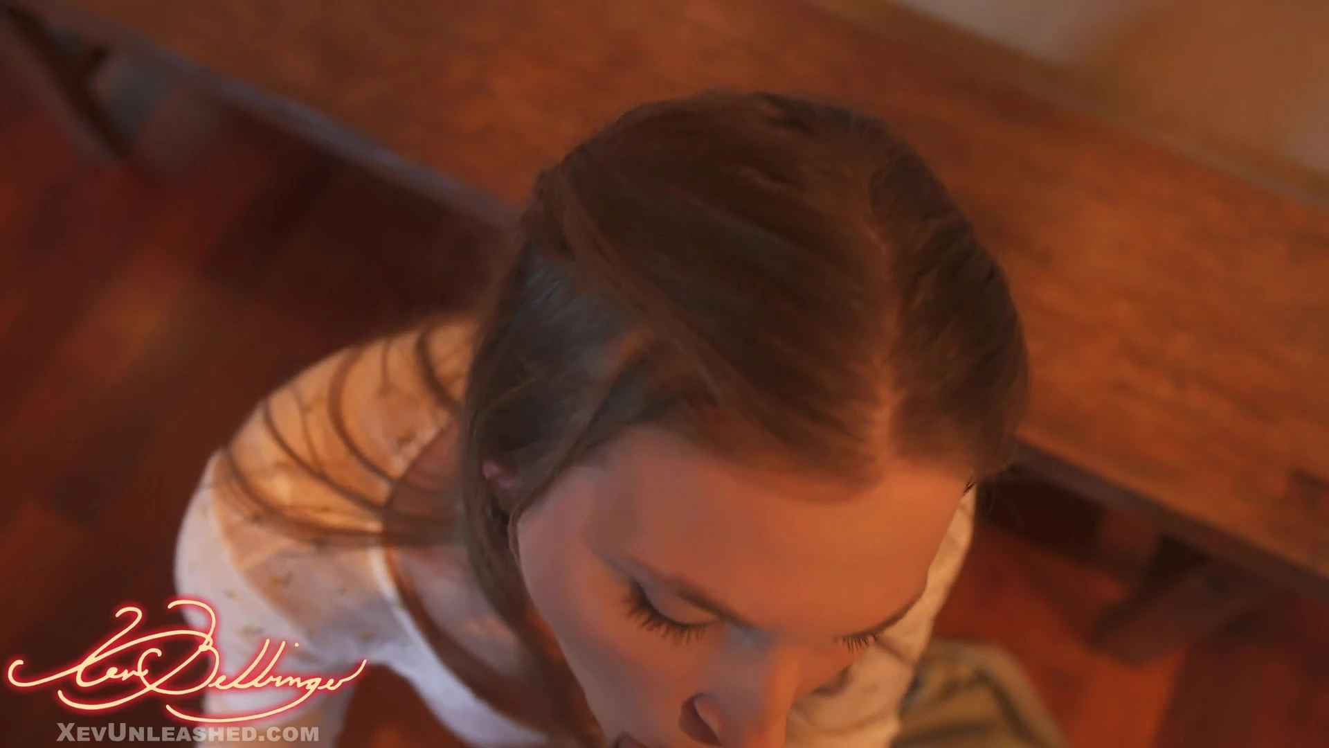 wo;d queen Xev Bellringer goes on her knees and gags on huge massive cock