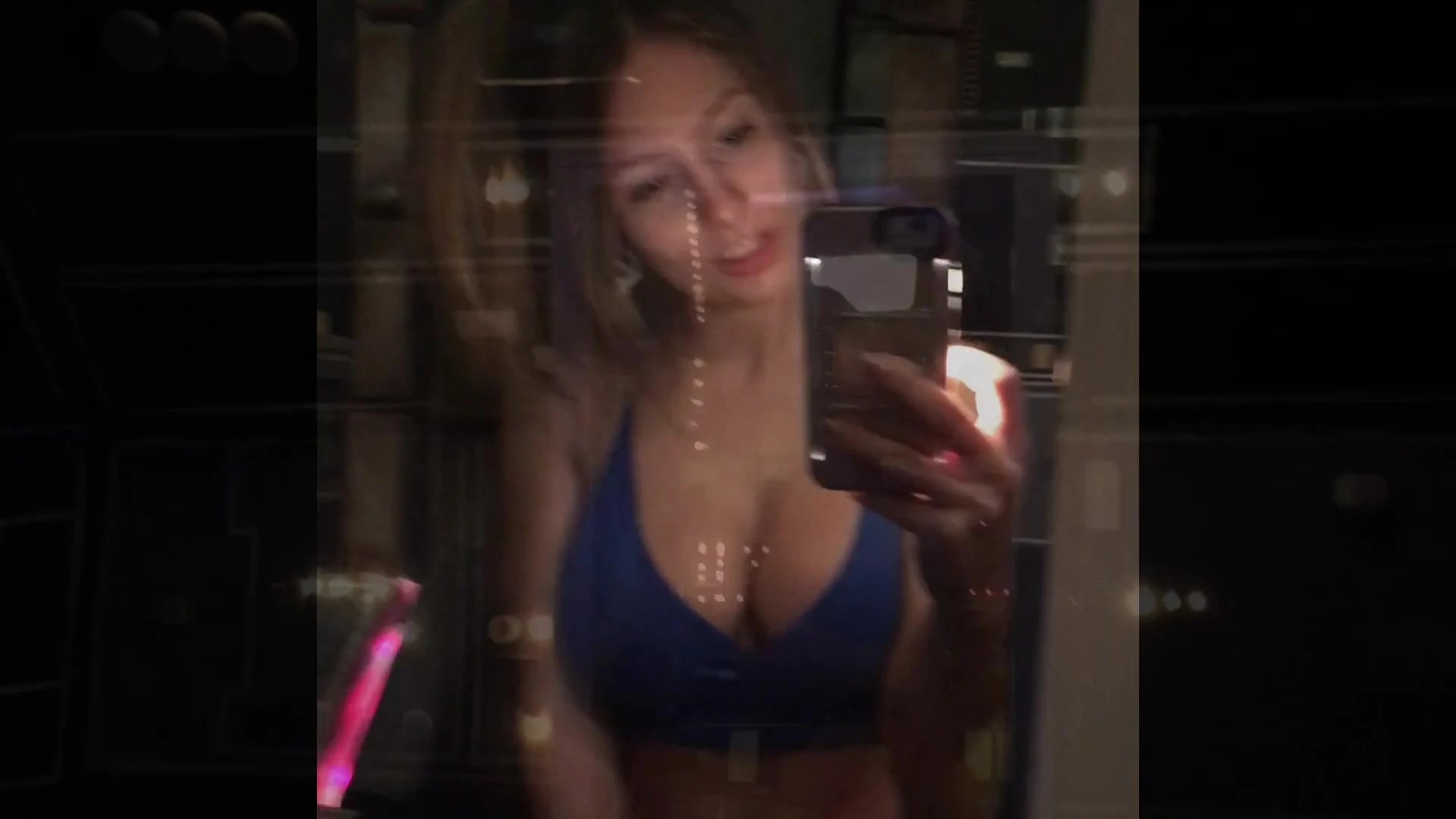 Liz Katz is having a great time filiming herself to show her amazing subscribers