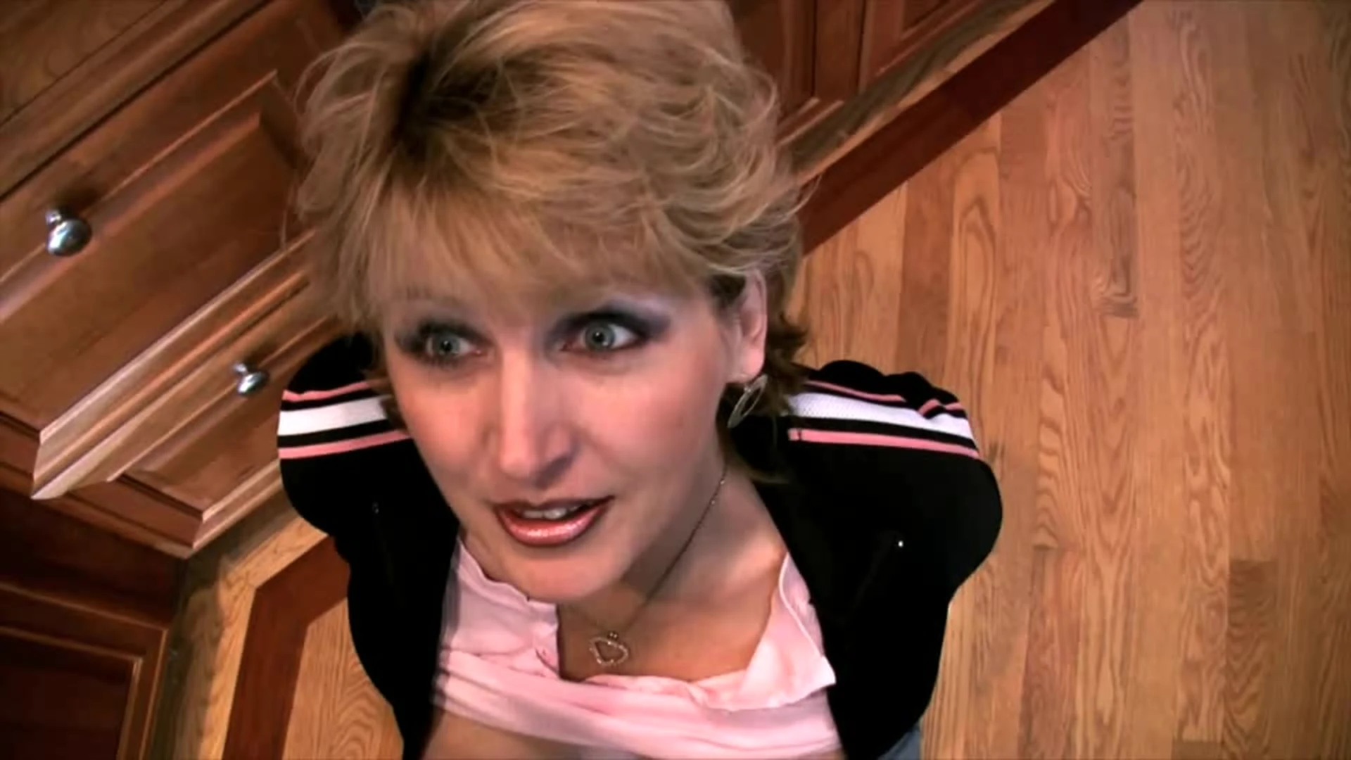 horny milf Racquel Devonshire on her knees with her tits out gagging on big cock, sexy model leaks
