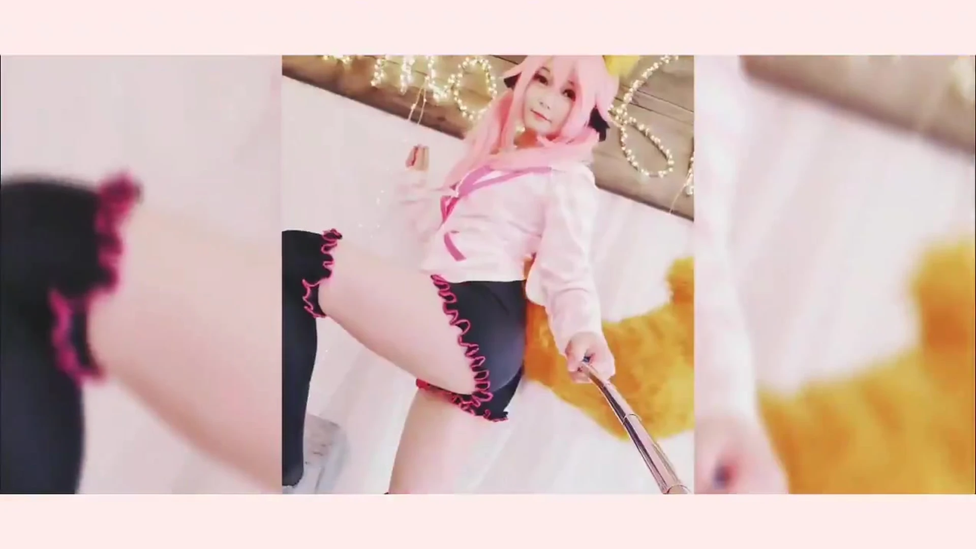 cosplay asian bitch Potato godzilla showing off her curves and best angles