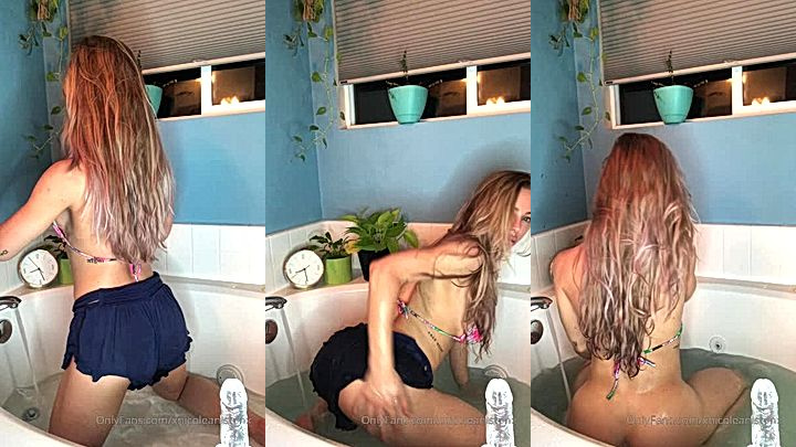 leaked onlyfans porn video of Nicole Aniston’s perfect body tease in the bathtub