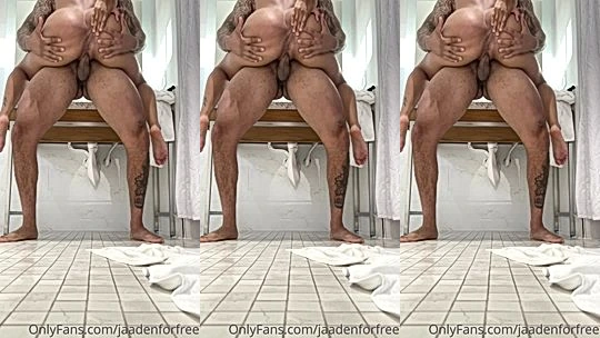 Jaaden Kyrelle is lifted up to get fucked really hard in the air