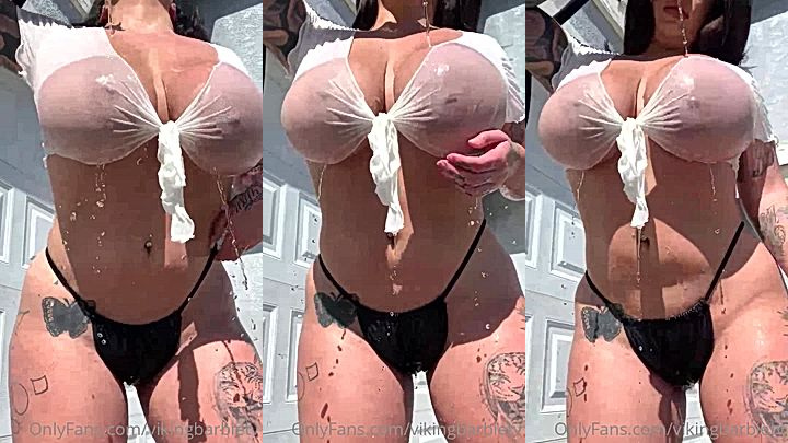 bad girl Viking Barbie slippery and soaked seduce her big tits on cam in sunny weather leaked onlyfans