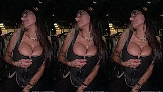sexy hot model Mia Khalifa showing off her big clevage on tape