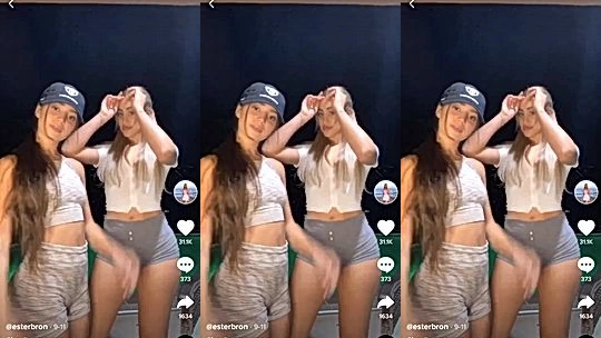 naughty queen Emarrb making tiktok video with her sexy tall bitch