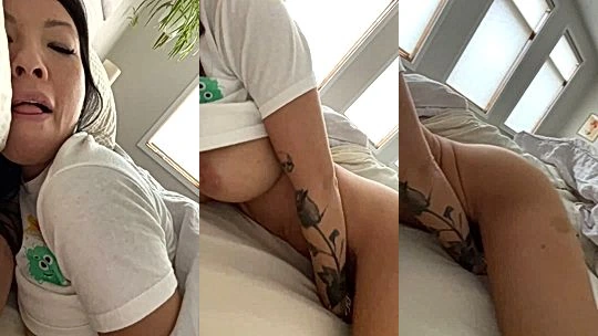 naughty sexy video of horny model Asa Akira caught on camera fingering her pussy cause her man cancelled, leaks