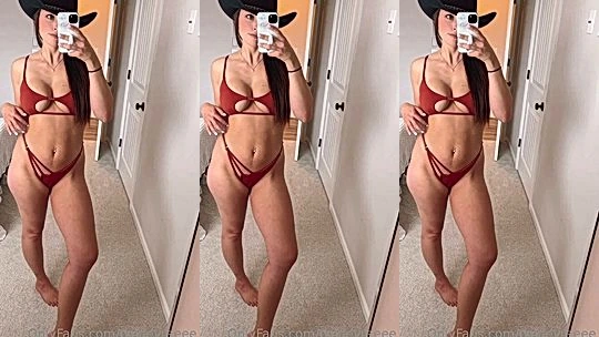 Oakley Rae in her sexy bikini is filiming her sexy body