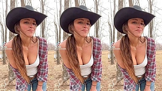 Oakley Rae couldn’t help but sgow off her sexy body in the woods