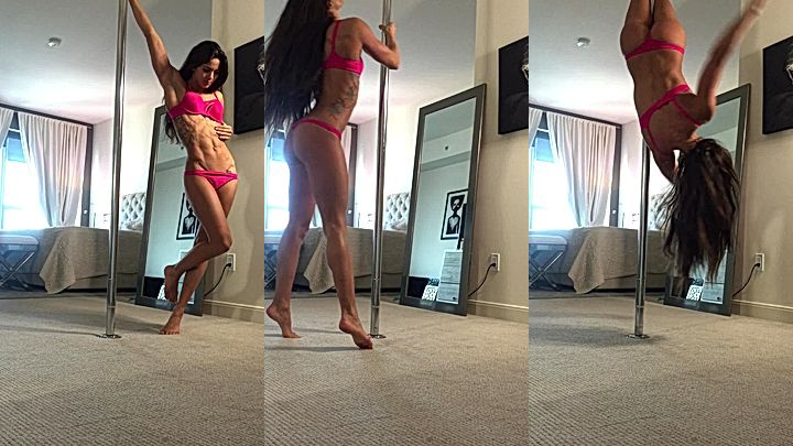 nude video of sexy hot sottish babe Aspen Rae swirl around a pole showing her sexy body