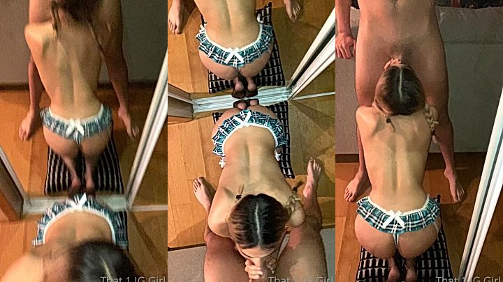 freaky hot doll That1iggirl on her knees giving sloppy wet blowjob till i go crazy