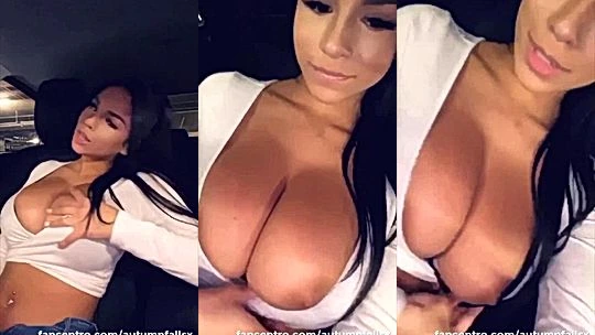 busty goddess Autumn falls takes off her bra for the cam and squeezes her sexy tits till she moans, leaked onlyfans