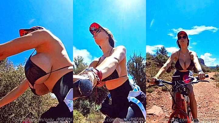 Marisol Yotta big boobs latina riding on a bike