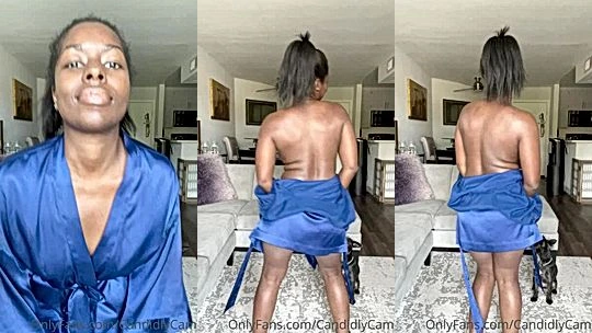 hot sexy ebony girl Candidlycam wearing blue sleeping dress naked