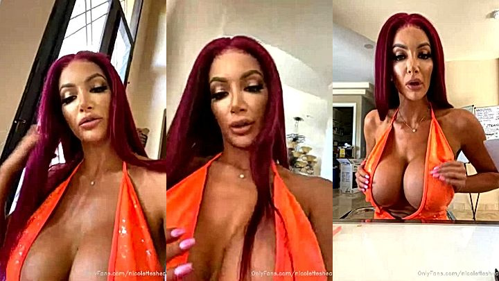 nasty white girl Nicolette Shea left all alone showing off her sexy curves and big ass