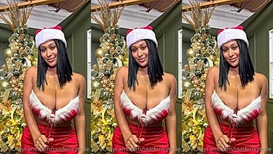Jaaden Kyrelle in her sexy red dress shows off her boobs