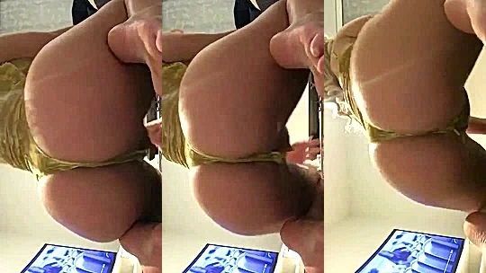 sexy onlyfans model Amanda Toy kneels and shakes big booty and shows big tits