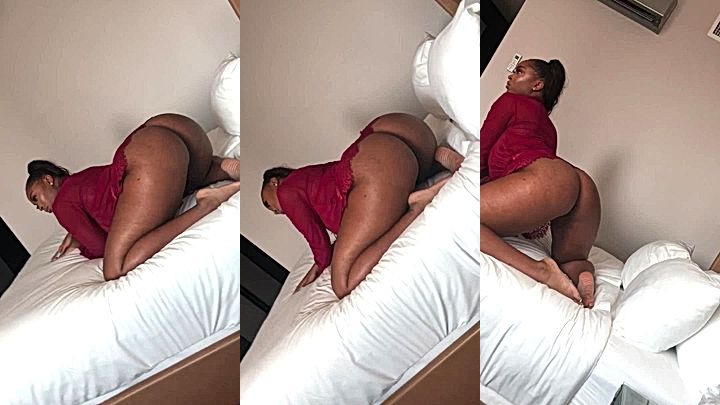 naughty sexy black mode Prissy Blaireshake that massive booty in this nude video