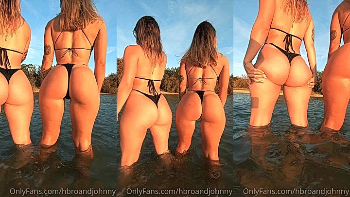 wild girls shakes ass slippery and wet in beach till there asses clap leaked onlyfans video Holly Brougham