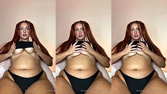 Jaaden Kyrelle is having an amazing time touching her amazing boobs alone