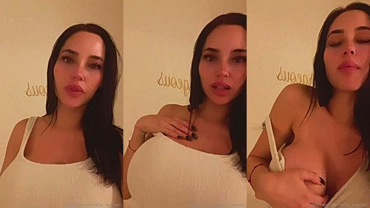 sexy onlyfans baddie Marisol Yotta playing with her huge boobs in this video