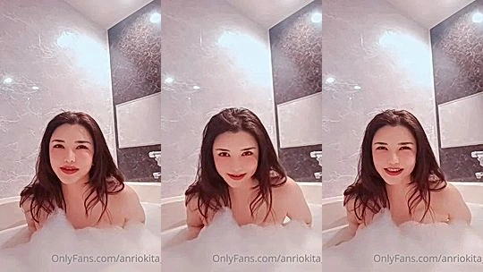 Anri Okita cant resist touching her boobs to please herself leaked video