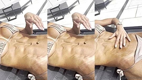 bad bitch Anllela Sagra flaunts her sexy abs while also displaying her big tits