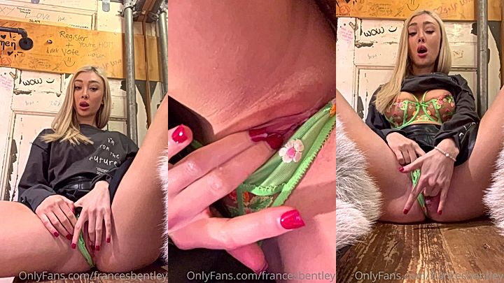 horny bigboobs model Frances Bentleymoans gently as she finger fucked her wet vagina