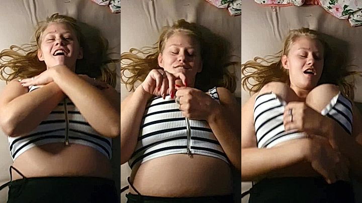 sexy onlyfans model PolaRainbow slowly moans as she tease her big boobs