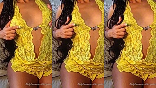 sexy hot ebony babe Himynamestee shows off her hot body and touches herslef for pleasure in front of the cam, onlyfans leak