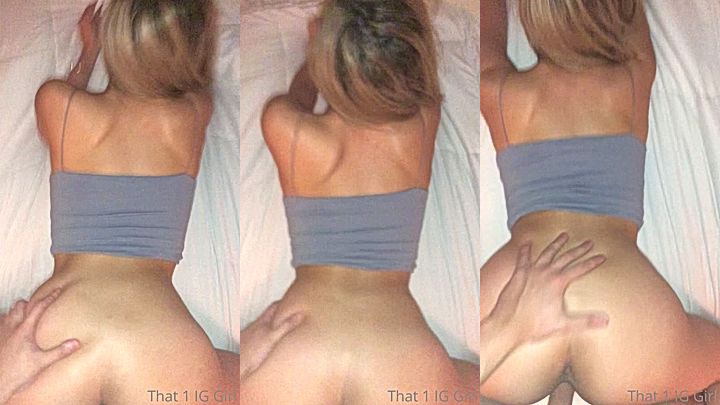 bedroom turns wild when he flips her for doggy, That1iggirl video