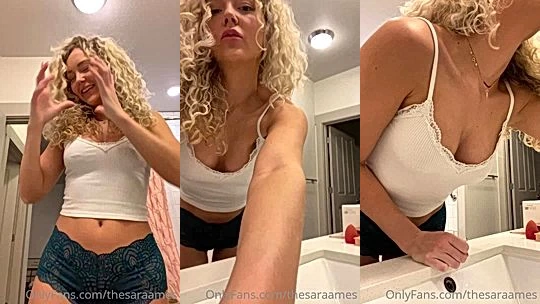 freaky sexy hot model Sara Ames show off her curves as she get ready