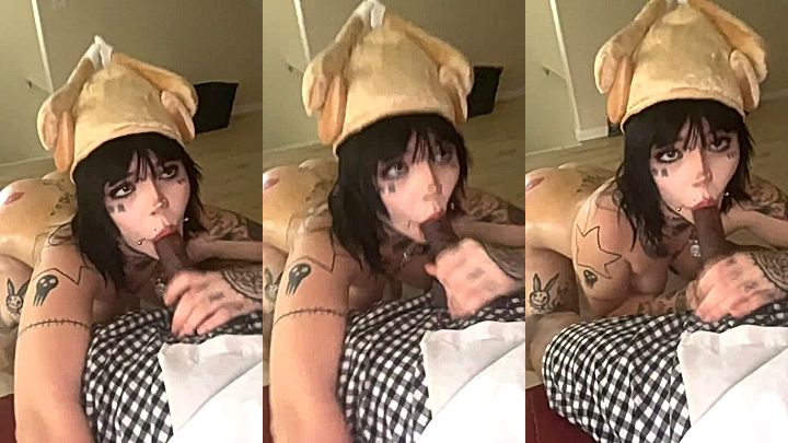 leaked onlyfans model Triplexceleste deepthroat BBC on her knees until she gag leaked onlyfans porn