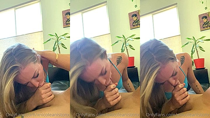 Nicole Aniston is having fun sucking on a cock like a pro she is