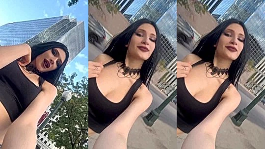hot sxy hot model Vampkira flaunt her boobs in publi, leaked nude scene