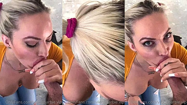 bad girl Viking Barbie on her knees takes full control of cock in mouth like she owns it leaked onlyfans