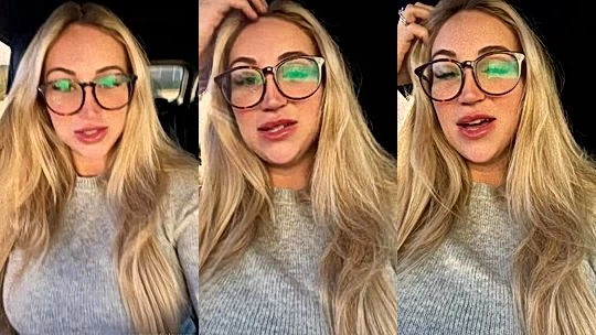 onlyfans model Brianna Coppage grab her big fat sexy boobs on cam, leakd onlyfans