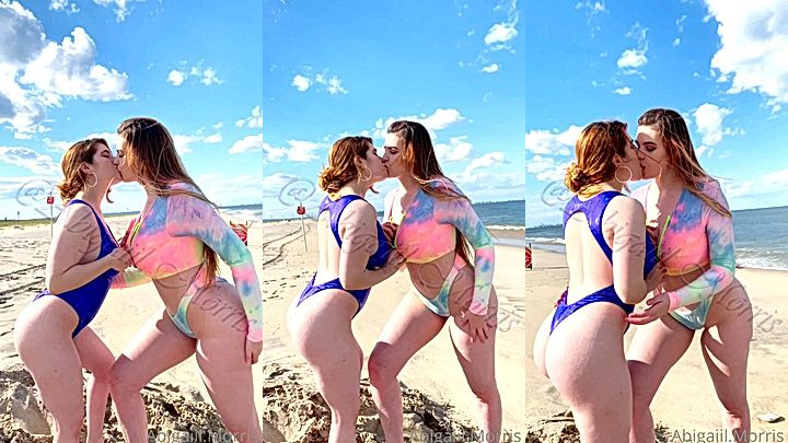 i kissed my favorite bitch on the beach, leaked  Abigaiil Morris video